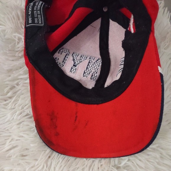 New York City Adult Embroidered Red Baseball Cap Hat Adjustable - Picture 6 of 7